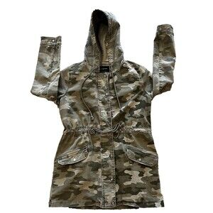 Lucky Brand Women Green Camo Utility Jacket SZ XS